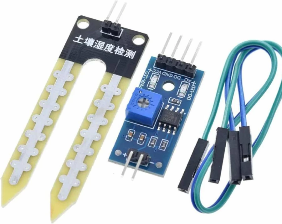 Hexonix LM393 Soil Moisture Sensor Module - 5 Pack, 3.3V-5V Compatible Hygrometer for Smart Irrigation, Garden Automation, DIY Robot Car, Arduino Projects