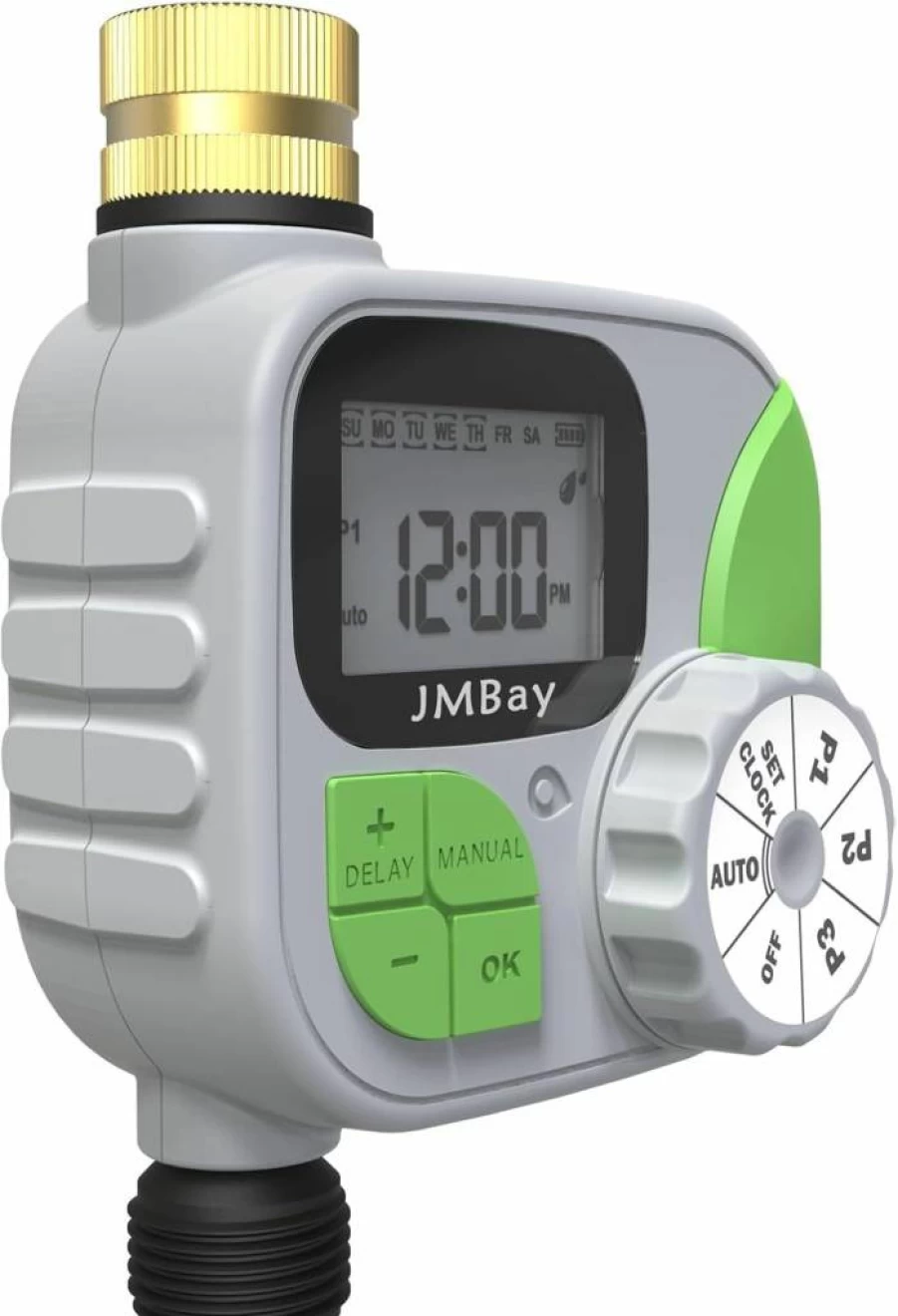 JMBay Smart Garden Hose Timer - 1 Zone Programmable Water Timer for Lawn, Yard & Sprinkler System, Automatic Irrigation Controller