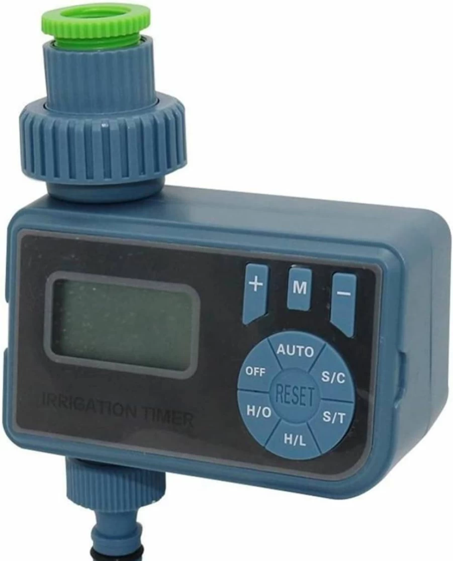 HBDQOMRV Smart LCD Digital Water Timer - Automatic Irrigation Controller with Weatherproof Cover for Home Garden Gray & Black