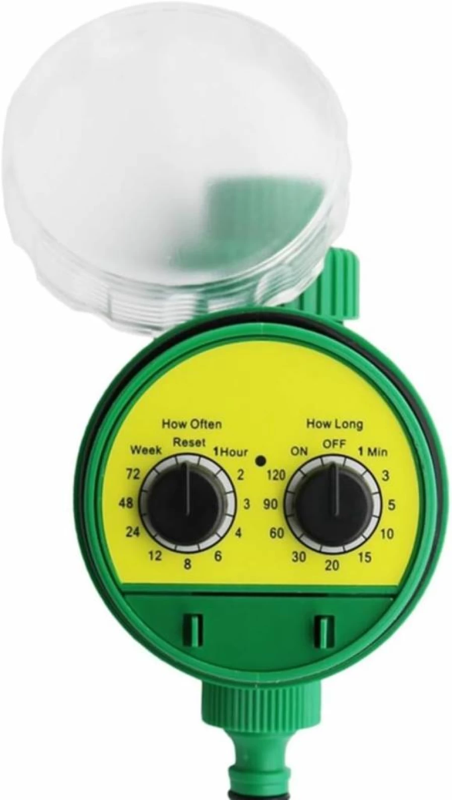 NANZU Smart Irrigation Controller - Automatic Water Timer for Garden, Lawn, and Flower Sprinkler System (Round Shape, Electronic)