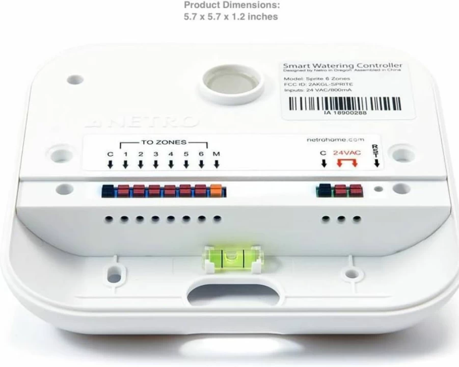 Netro Smart WiFi Sprinkler Controller - 6 Zone, Weather Aware, Alexa Compatible, Remote Access for Lawn & Garden Irrigation