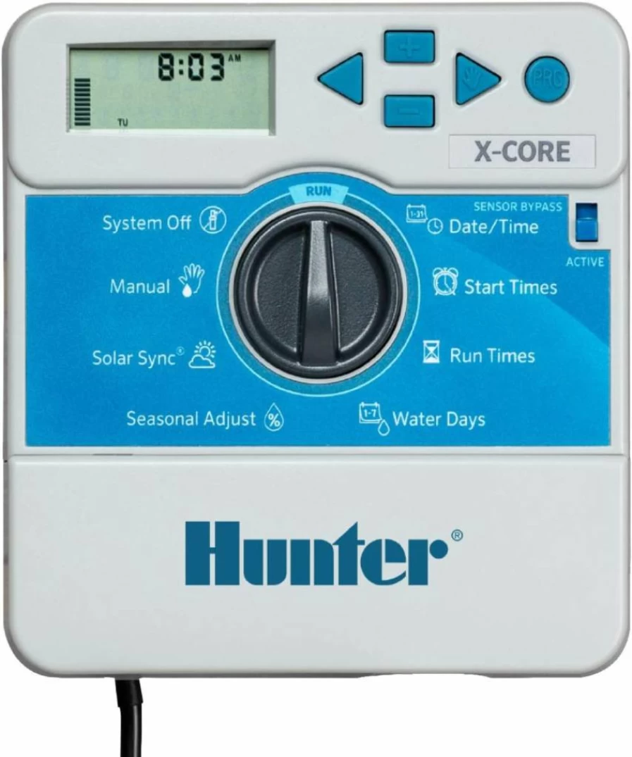 Hunter X-Core 6-Station Indoor Sprinkler Controller XC600i, Gray – Smart Irrigation Timer for Home Lawn & Garden Watering System