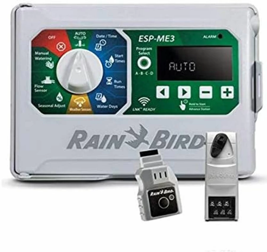 Rain Bird ESP-ME3 Smart Indoor Outdoor Irrigation Controller with WiFi and 1 Zone Module for Lawn Sprinkler System