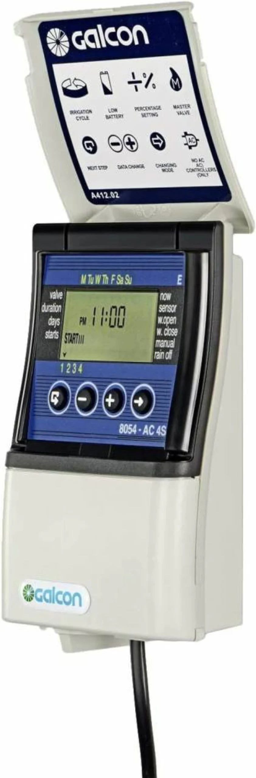 Galcon 8054 AC-4S 4-Zone Smart Irrigation Timer with Daily/Cyclic Programming for Sprinkler Systems