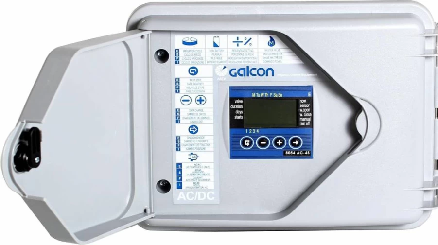 Galcon 8054S AC-4S Smart Outdoor Watering Timer for Gardens, Greenhouses, and Irrigation Systems with Daily/Cyclic Programming