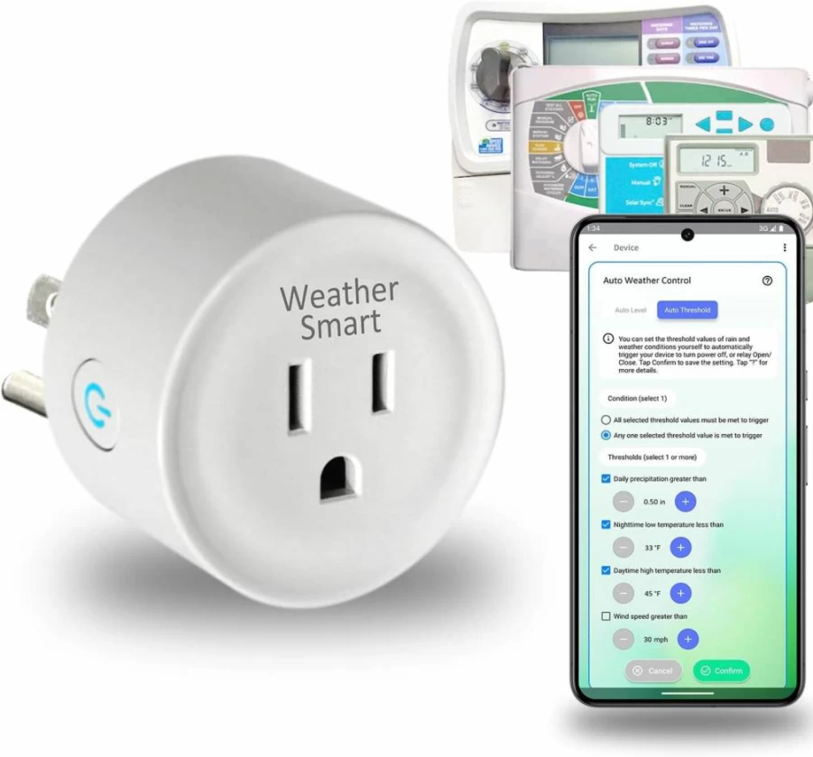 Smart WiFi Sprinkler Controller Adapter – Upgrade Old Irrigation Systems with Weather-Based Automation, Alexa, Google & HomeKit Compatibility