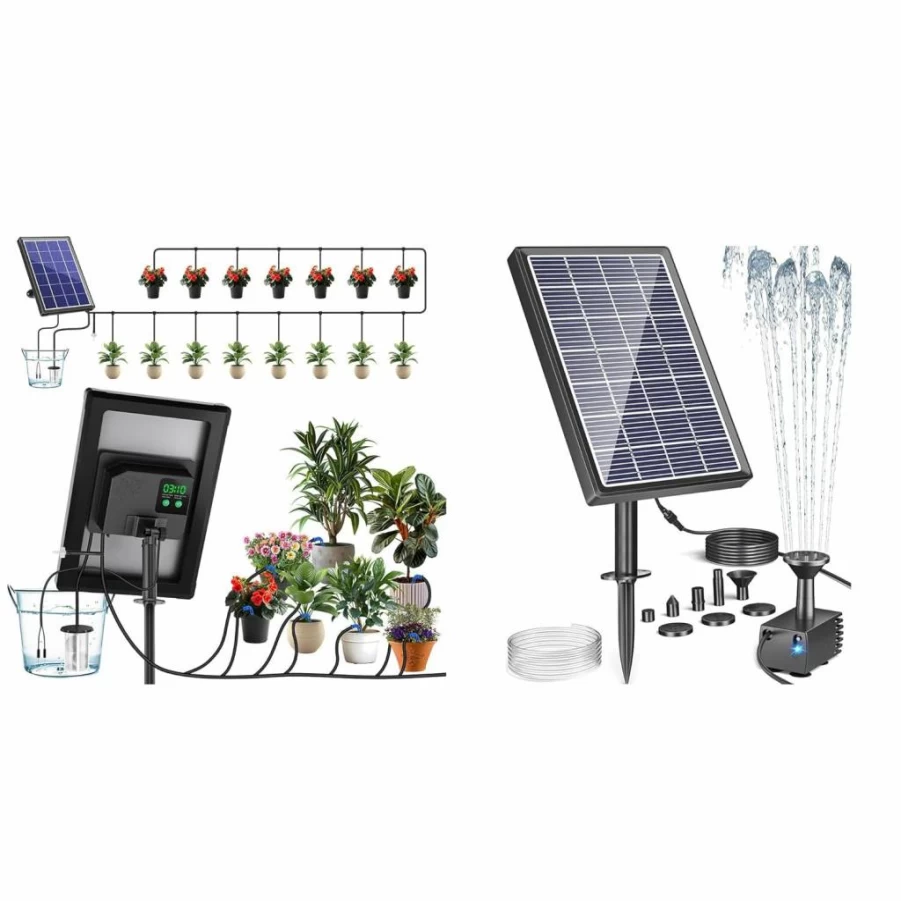 Biling 4W Solar Powered Water Pump System for Garden Irrigation, Birdbaths, Fish Tanks & Outdoor Water Features