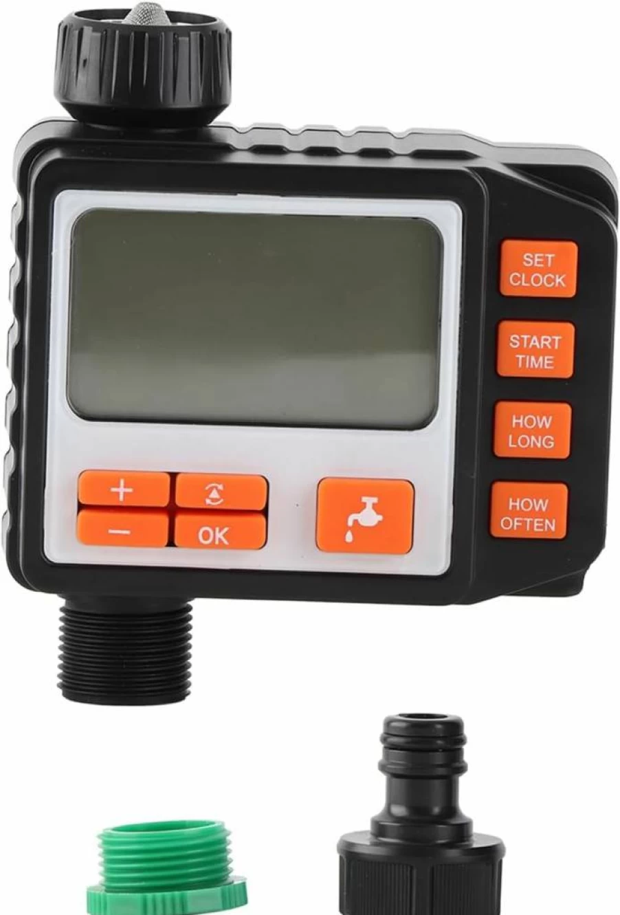 Pilipane Automatic Garden Water Timer with LCD Display - Smart Irrigation Controller for Home Gardening, Durable ABS Material (14.2x11.5x5.8cm)