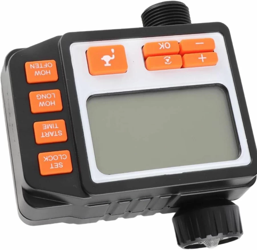 Pilipane Automatic Garden Water Timer with LCD Display - Smart Irrigation Controller for Home Gardening, Durable ABS Material (14.2x11.5x5.8cm)