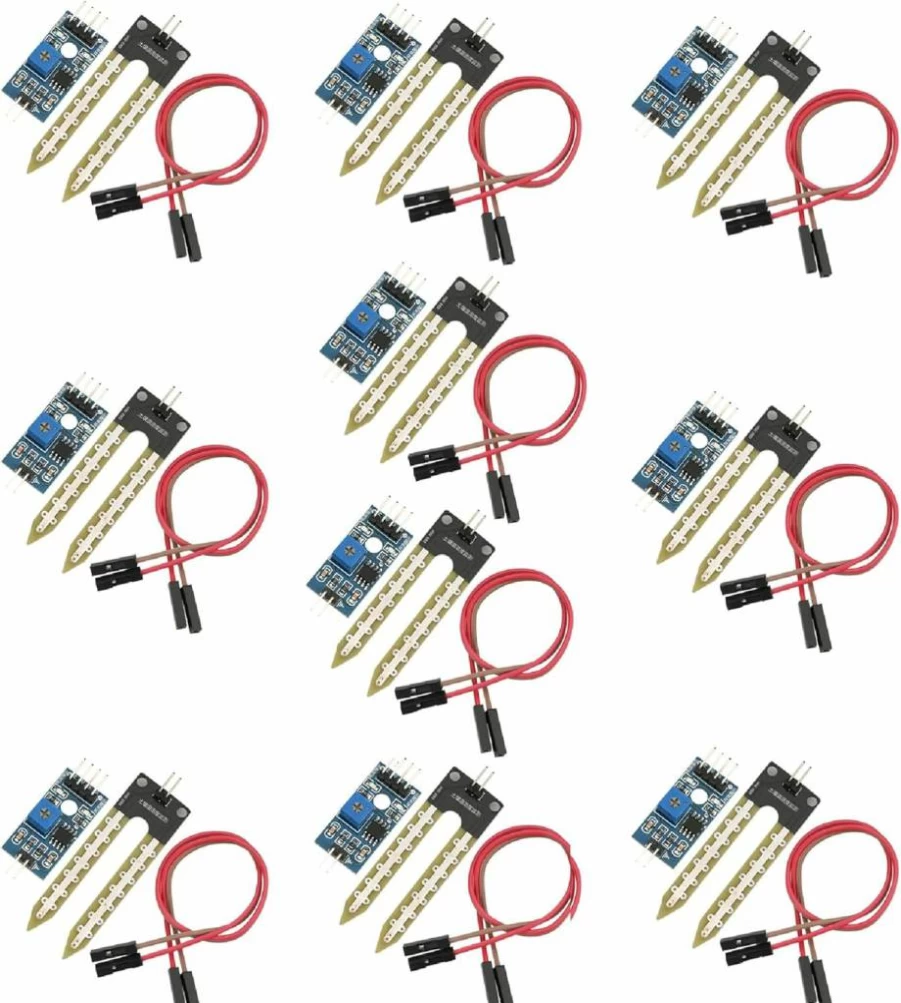 MTDELE 10Pcs LM393 Soil Moisture Sensor Kit 3.3V-5V Hygrometer Detector for Arduino Smart Car Robot Automatic Watering System DIY Electronics