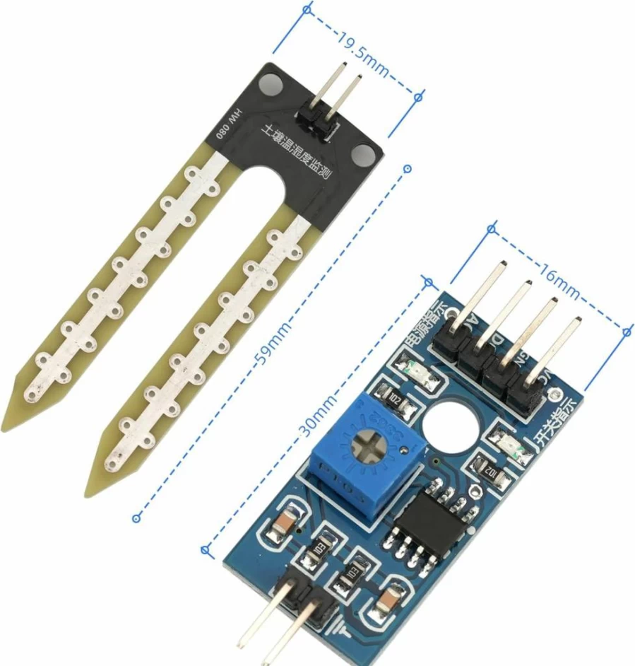MTDELE 10Pcs LM393 Soil Moisture Sensor Kit 3.3V-5V Hygrometer Detector for Arduino Smart Car Robot Automatic Watering System DIY Electronics