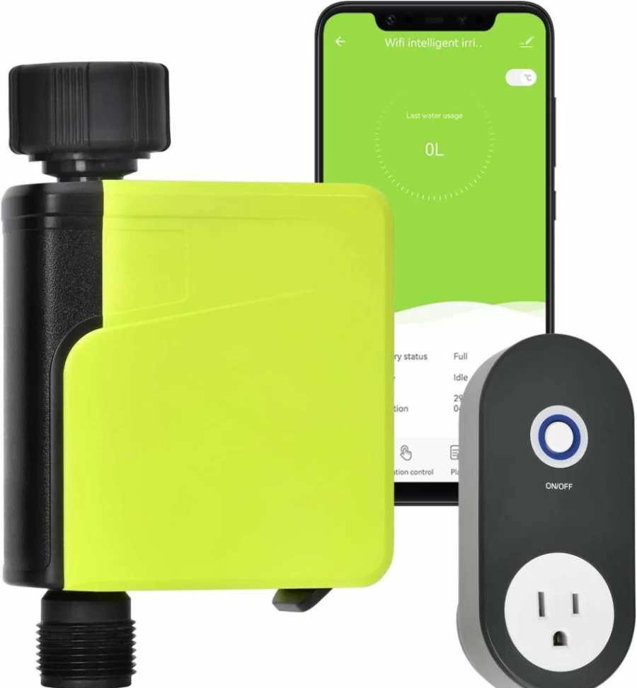 Shrivee Smart WiFi & Bluetooth Sprinkler Timer - Automatic Garden Irrigation System with App Control for Lawn, Yard, and Hose Faucet