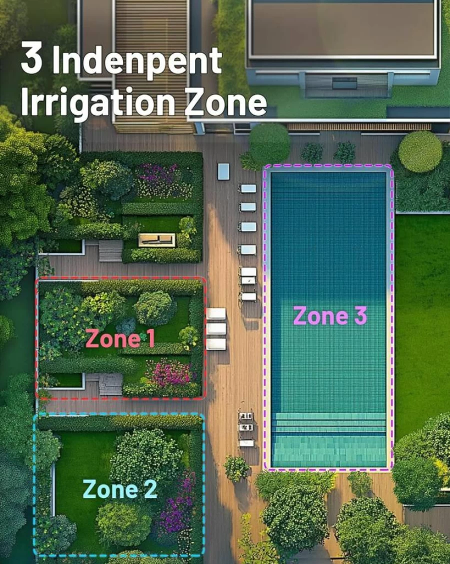 Unistyle Smart WiFi Sprinkler Timer 3-Zone, 1640Ft RF Wireless, Alexa & Google Home Compatible, Auto/Manual Modes for Garden Lawn Irrigation, Outdoor Water Timer (2026 Model)