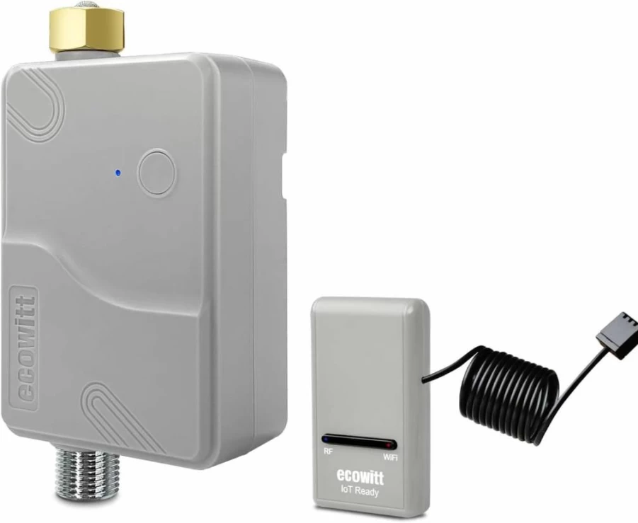 ECOWITT WFC01 Smart Sprinkler Timer with WiFi Hub Connectivity, Built-In Flow Meter & Temperature Sensor, BSP Thread for Intelligent Irrigation