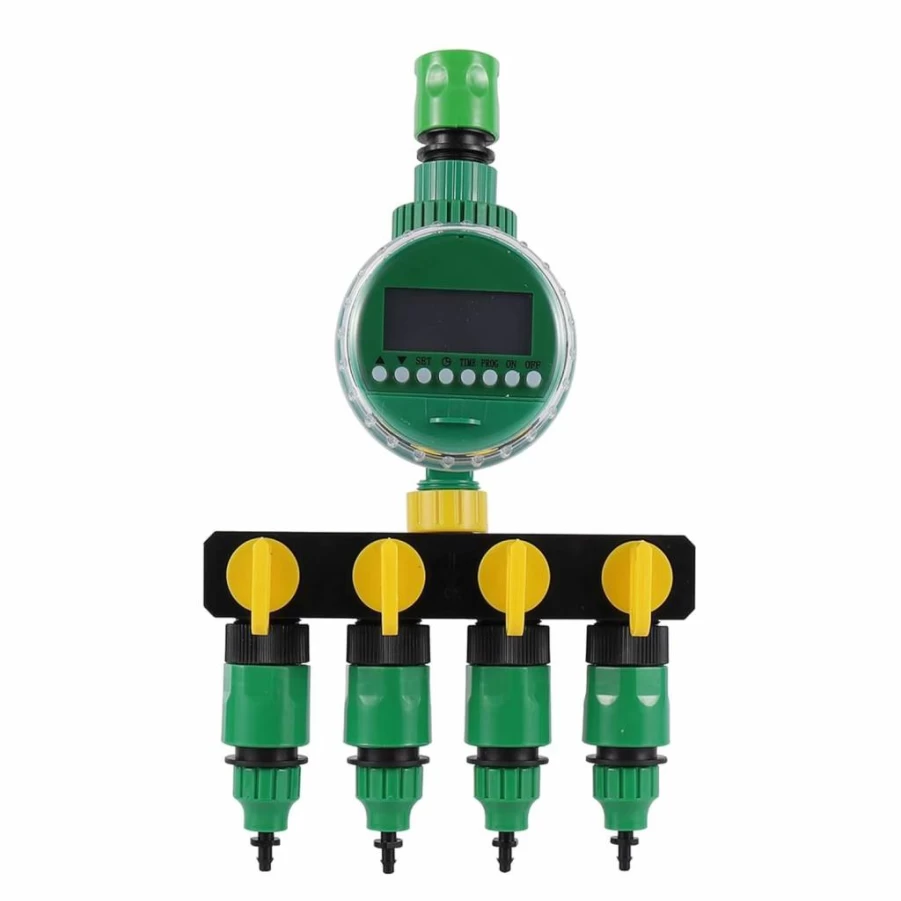 ASRTD 4-Zone Smart Irrigation Timer Kit - Automatic Watering System for Home Garden, Flowers & Vegetables