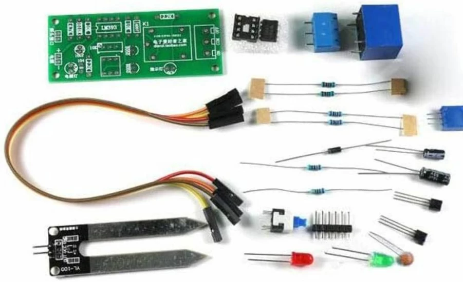 Taidacent 5-Piece Soil Moisture Sensor Kit with PCB Board - DIY Smart Irrigation System for Automatic Plant Watering