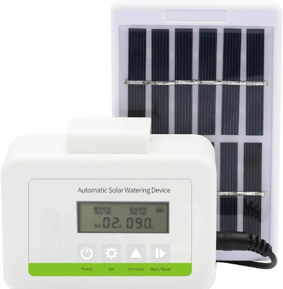 OGYTRVUFX Smart Solar Garden Watering Controller - Automatic Irrigation System for Lawn, Flowers & Balcony Plants (Model: Rmaws-A01)