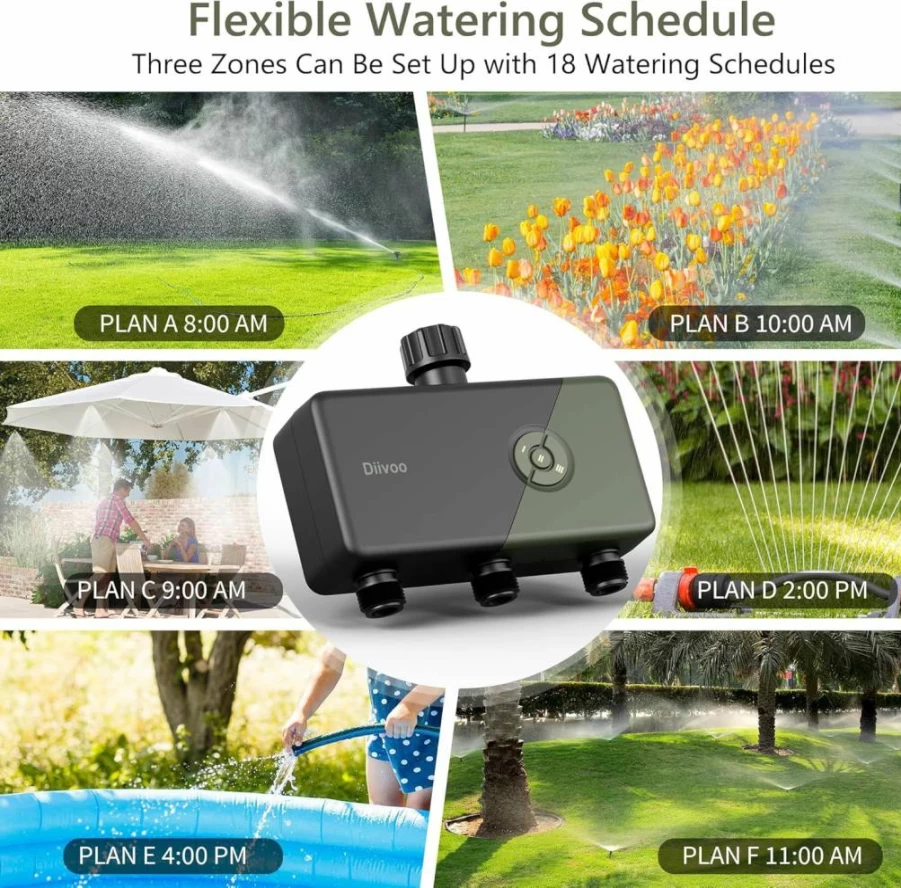 Netro Pixie Z1 Smart Hose Timer with Weather Detection, Alexa Compatibility, Automatic Watering for Gardens