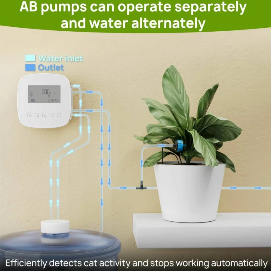 WEILAILANTIAN Smart Plant Watering System - Automatic Drip Irrigation Kit for 20 Pots with Programmable Timer, Alexa Compatible Indoor Outdoor Garden Irrigation