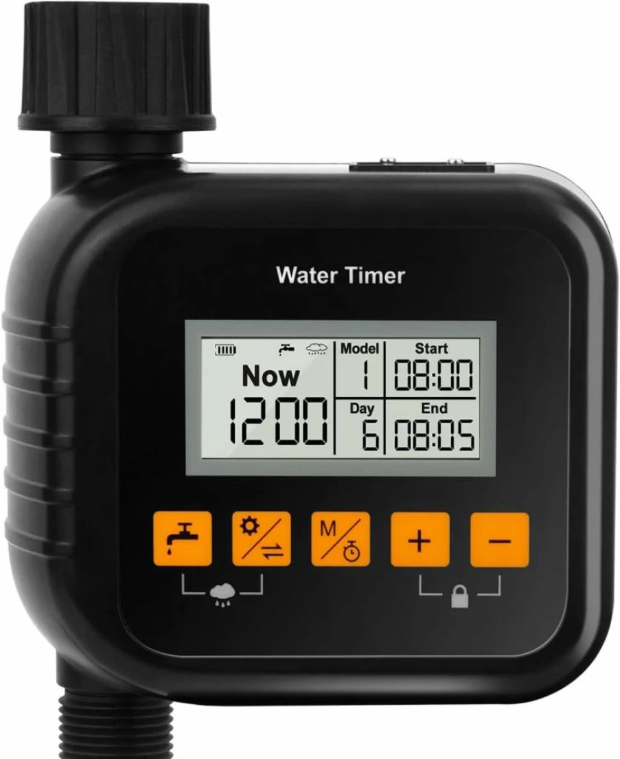 CYWEN MARDEN Smart Sprinkler Timer with Rain Sensor, Automatic Water Hose Timer for Garden & Outdoor Irrigation, Weather-Resistant Lawn Irrigation System Controller
