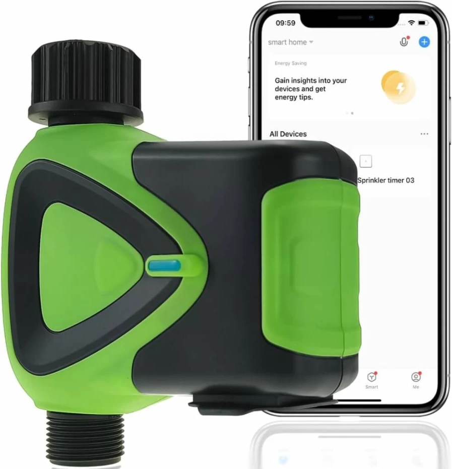 GreenVation 2.4GHz WiFi Smart Hose Timer for Garden - Automatic Watering System with Tuya/Smart Life App, Outdoor Yard Irrigation Sprinkler Controller