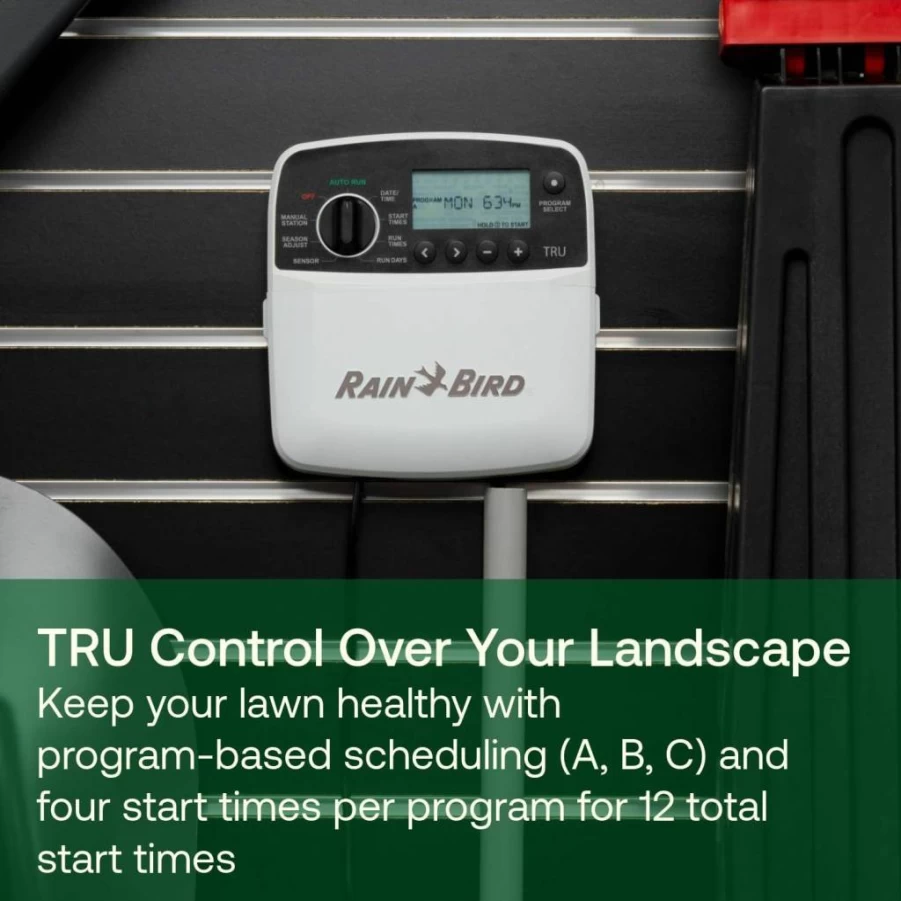 Rain Bird Tru8Iw Smart WiFi Sprinkler Controller Timer with 8-Zone Programmable Indoor Irrigation System and WiFi Module Bundle
