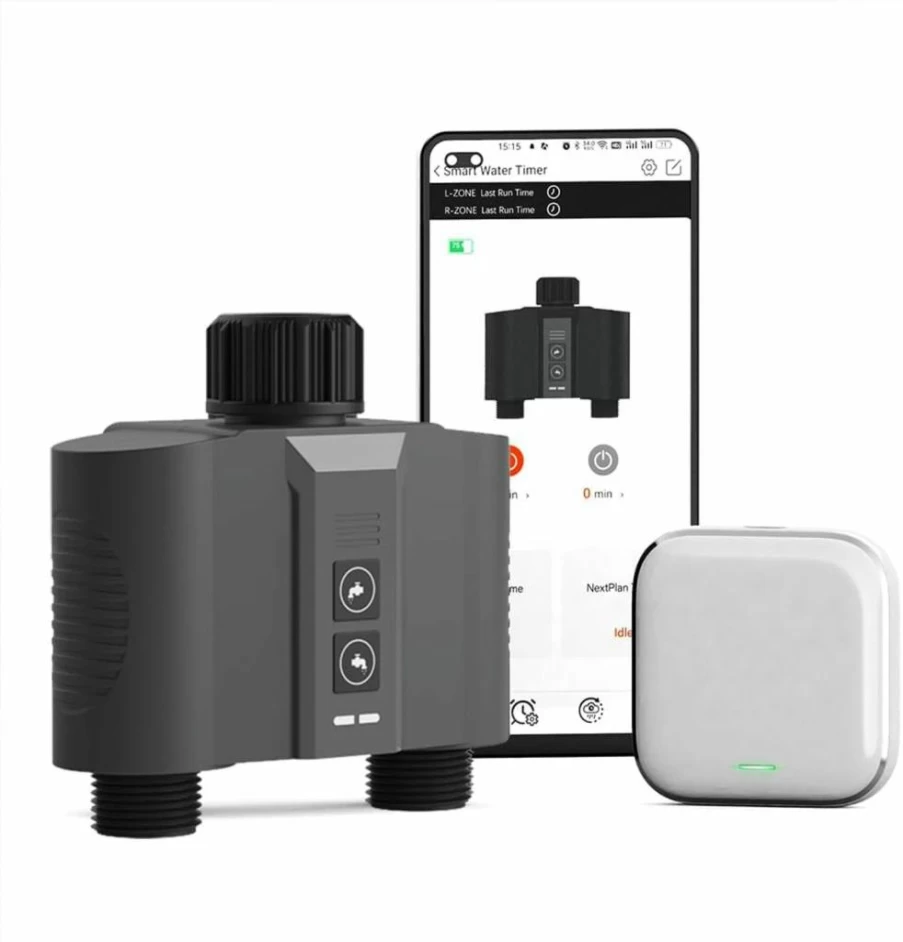 YESBO Smart WiFi Hose Timer - Outdoor Programmable Sprinkler System with Remote Control, Rain Delay, Auto/Manual Modes for Garden, Lawn & Drip Irrigation