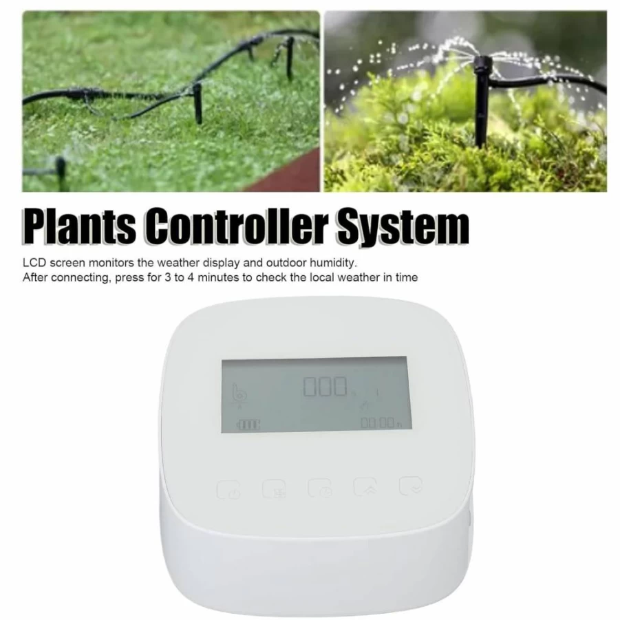 Aoutecen Smart WiFi Irrigation Controller - Tuya Compatible Solar Powered Dual Pump System for Garden, Lawn & Hanging Basket Water Saving