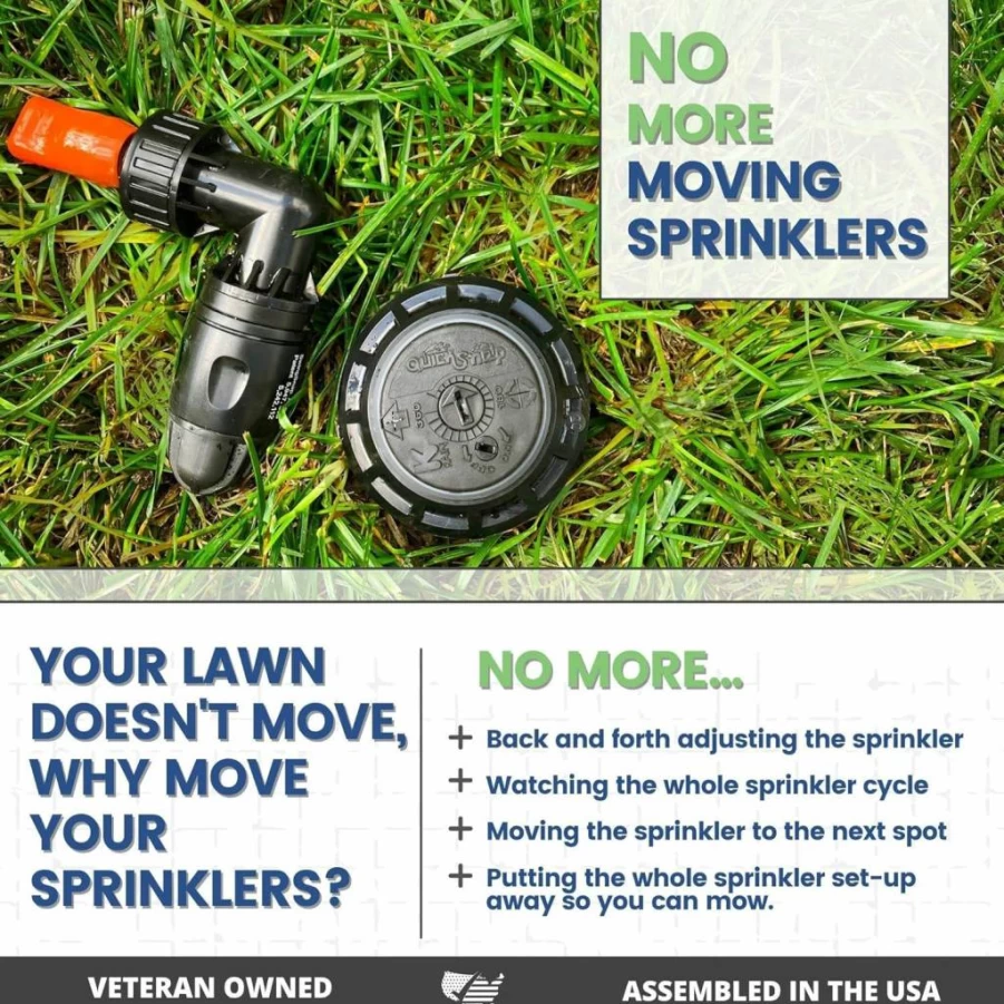 Quick-Snap QSK-745 5-Inch Adjustable In-Ground Pop-Up Sprinkler 5-Pack with Quick Connect Hose Fittings for Lawn Irrigation