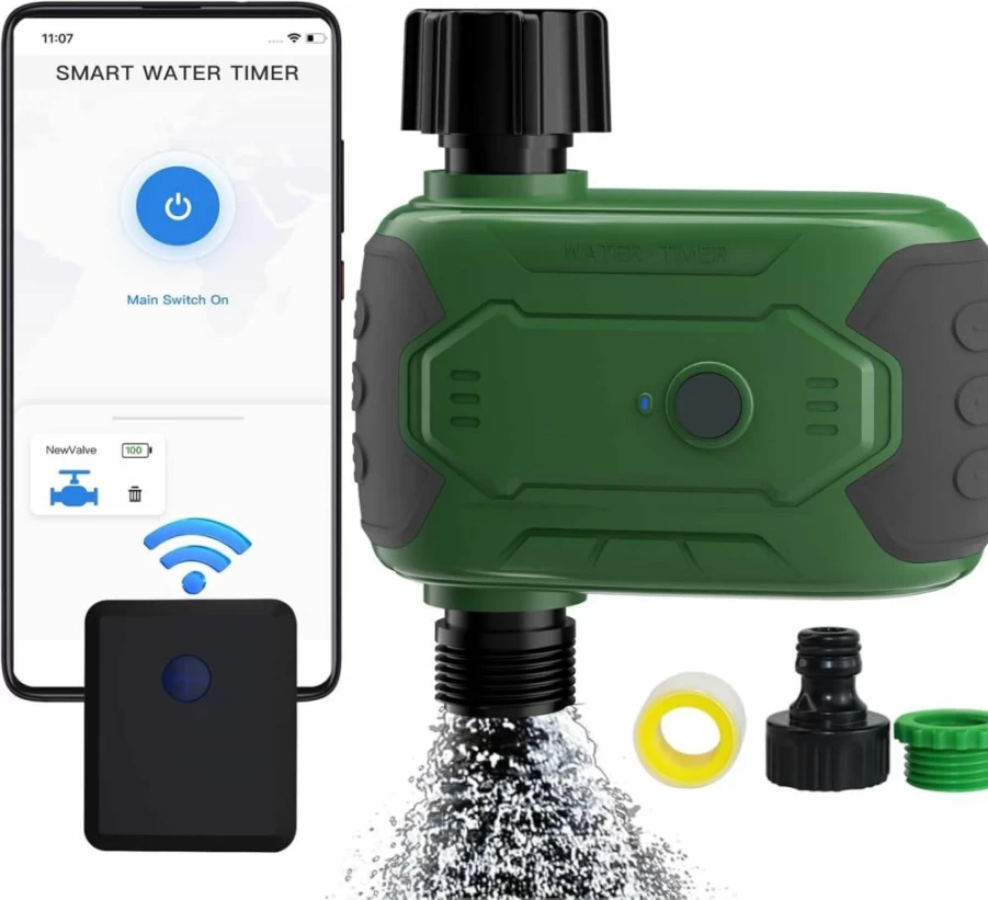 NURSETEK Smart WiFi Sprinkler Timer for Lawn & Garden, Outdoor Irrigation System with App Control, Automatic Watering Timer for Efficient Lawn Care