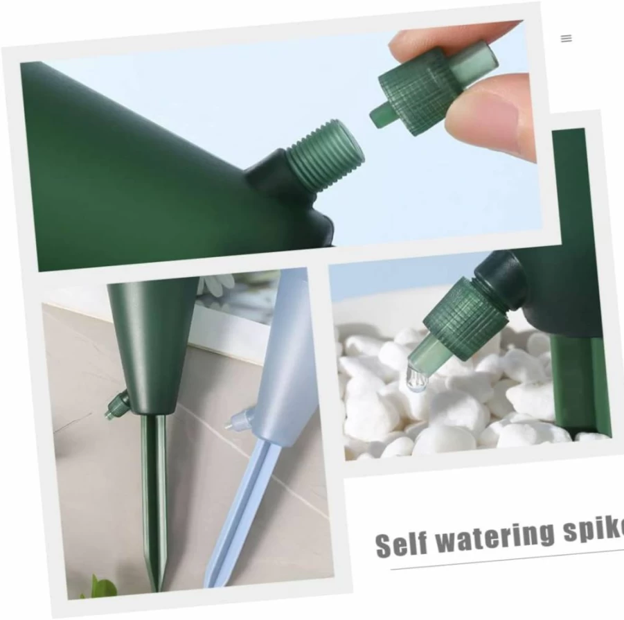BCOATH 2-Pack Self-Watering Spikes for Potted Plants with Adjustable Flow Control - Automatic Indoor Plant Watering System for Vacation & Busy People