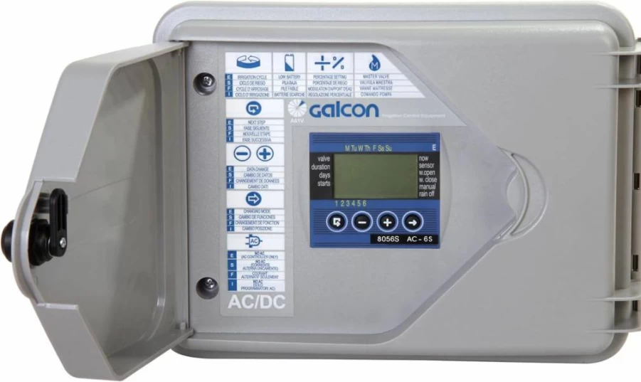 Galcon 8056S AC-6S 6-Station Indoor/Outdoor Irrigation Controller with Seconds Timer