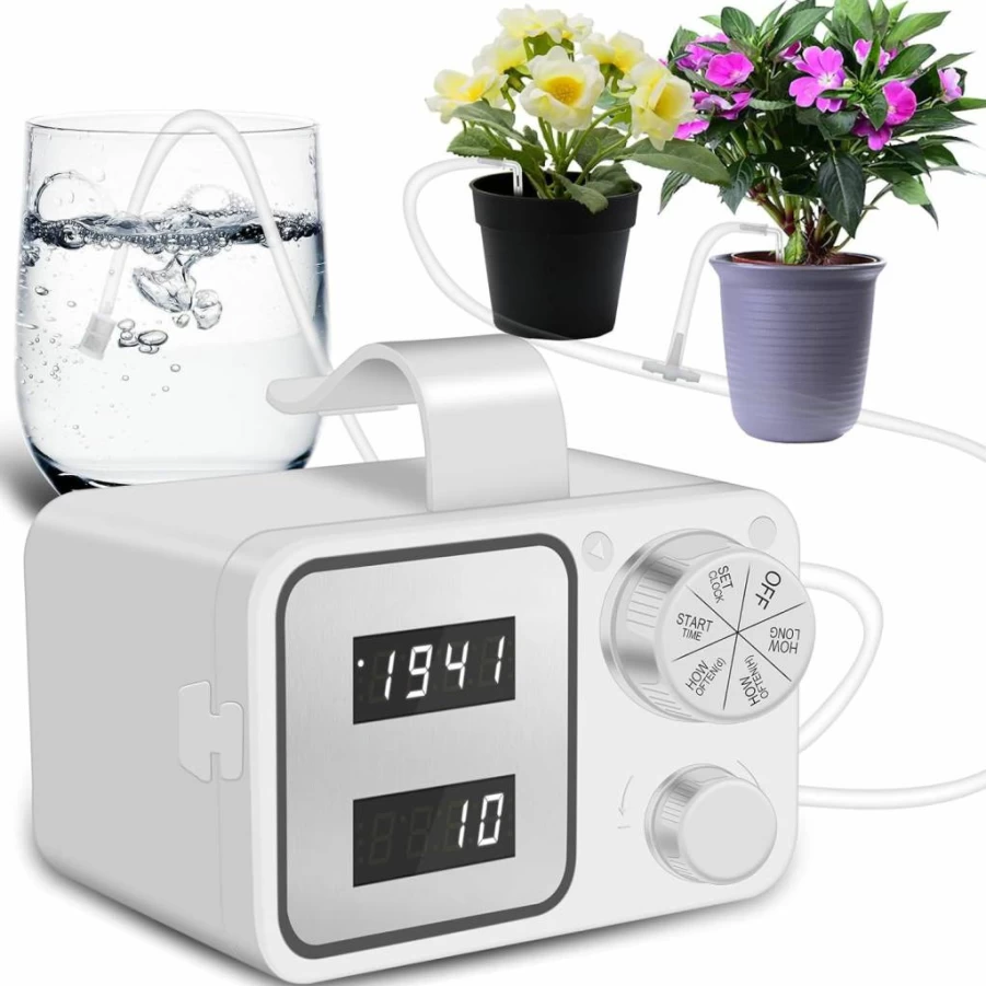 NGOKPYD Smart Plant Watering System with Timer - 15 Pots Automatic Indoor Plant Waterer, Anti-Siphoning, Power-Off Memory, Ideal Gift for Plant Lovers