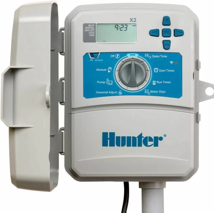 Hunter Industries Hydrawise X2 Smart WiFi 8-Zone Outdoor Sprinkler Controller for Automated Irrigation Systems