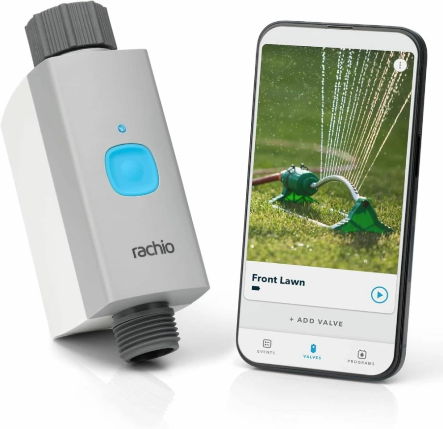 Rachio Smart Hose Timer - WiFi Sprinkler Controller for Lawn & Garden, DIY Faucet Installation, App-Enabled Watering Schedule Automation (Valve Only)