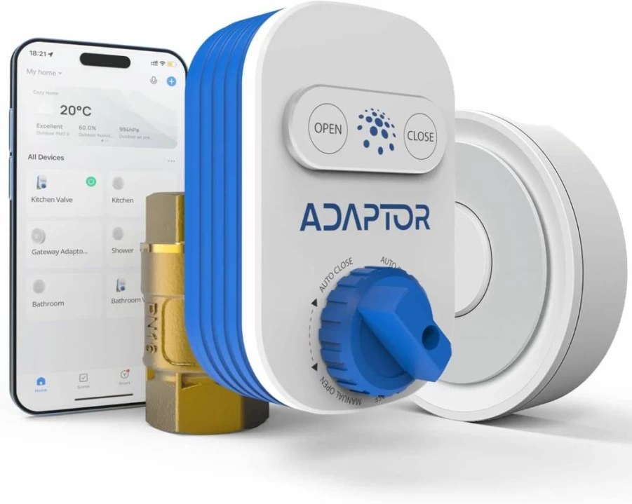 ADAPTOR Zigbee Smart Water Valve & Gateway Hub for Irrigation Systems - Alexa, Google Home & Apple HomeKit Compatible, Remote Control, Scheduling, Easy Install