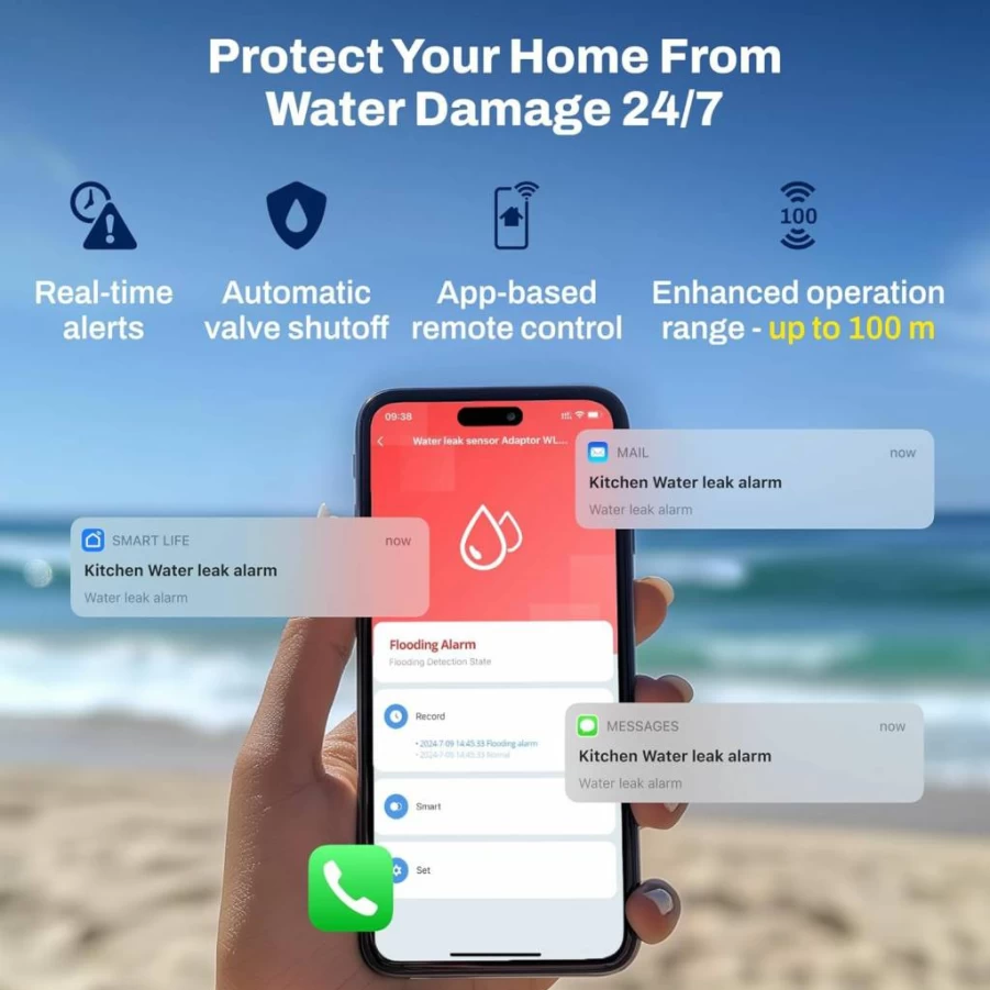 ADAPTOR Zigbee Smart Water Valve & Gateway Hub for Irrigation Systems - Alexa, Google Home & Apple HomeKit Compatible, Remote Control, Scheduling, Easy Install