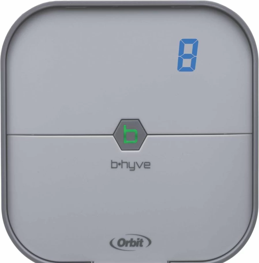 Orbit B-Hyve Smart Sprinkler Controller - 4-Zone WiFi Irrigation System, Gray (Model 57915)