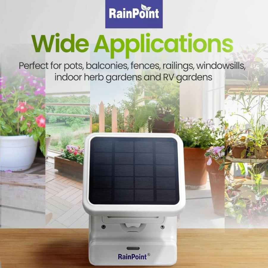 BALDR Smart Solar-Powered Plant Watering System with WiFi App Control, Automatic Drip Irrigation & Timer for Indoor House Plants While Traveling