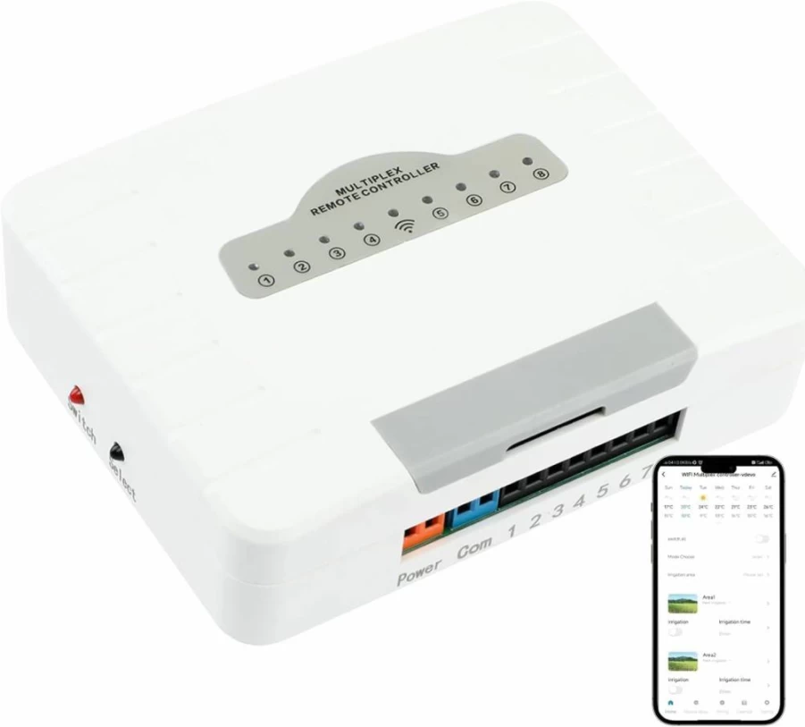 ATVMaster 8-Zone Smart WiFi Sprinkler Controller with SmartLife App, Weather-Based Irrigation System for Lawn Garden Yard, Automatic Water Timer