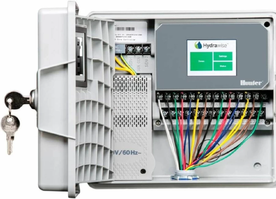 Hunter Hydrawise Pro-HC 24-Station Smart WiFi Irrigation Controller with Weather-Based Watering, Flow Sensor Compatibility, Outdoor Sprinkler Timer
