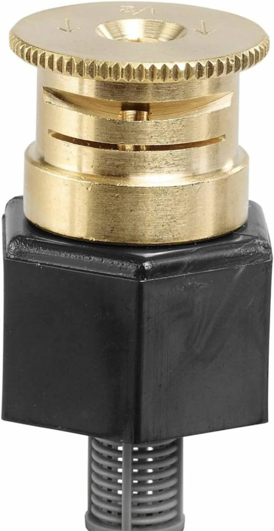 Orbit 54054 Adjustable Brass Shrub Sprinkler Head with 15-Foot Spray Range