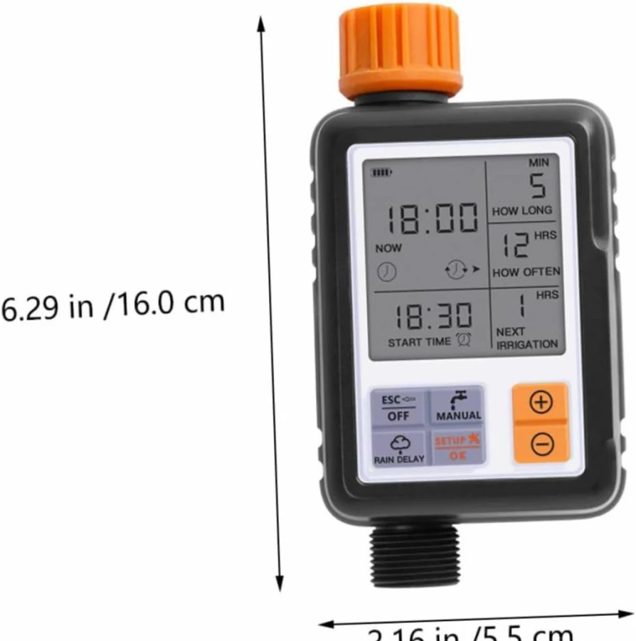 Parliky Smart Garden Watering Timer with Large LCD Screen - Digital Hose Irrigation System for Easy Automated Watering