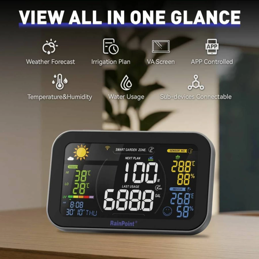 BALDR Smart WiFi Hose Timer - 2 Zone Wireless Sprinkler System with App Control, Irrigation Display, and Dual Water Timer for Garden
