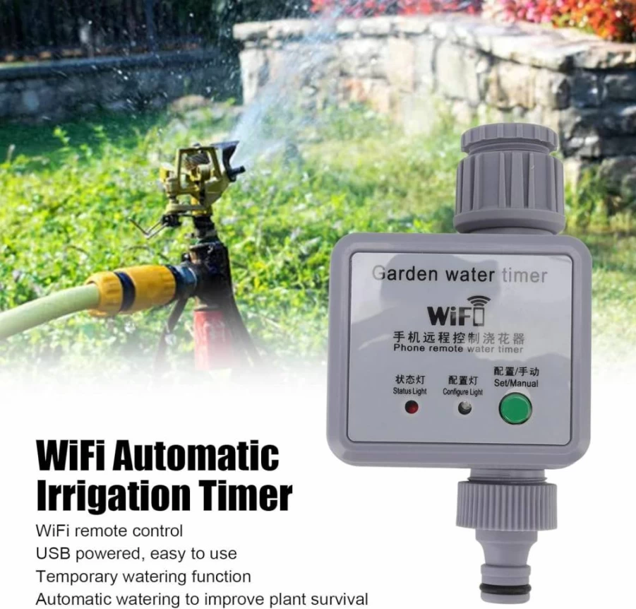 Pilipane WiFi Smart Sprinkler Timer - Automatic Irrigation System for Garden, Lawn & Plant Watering with Remote Control via Mobile App
