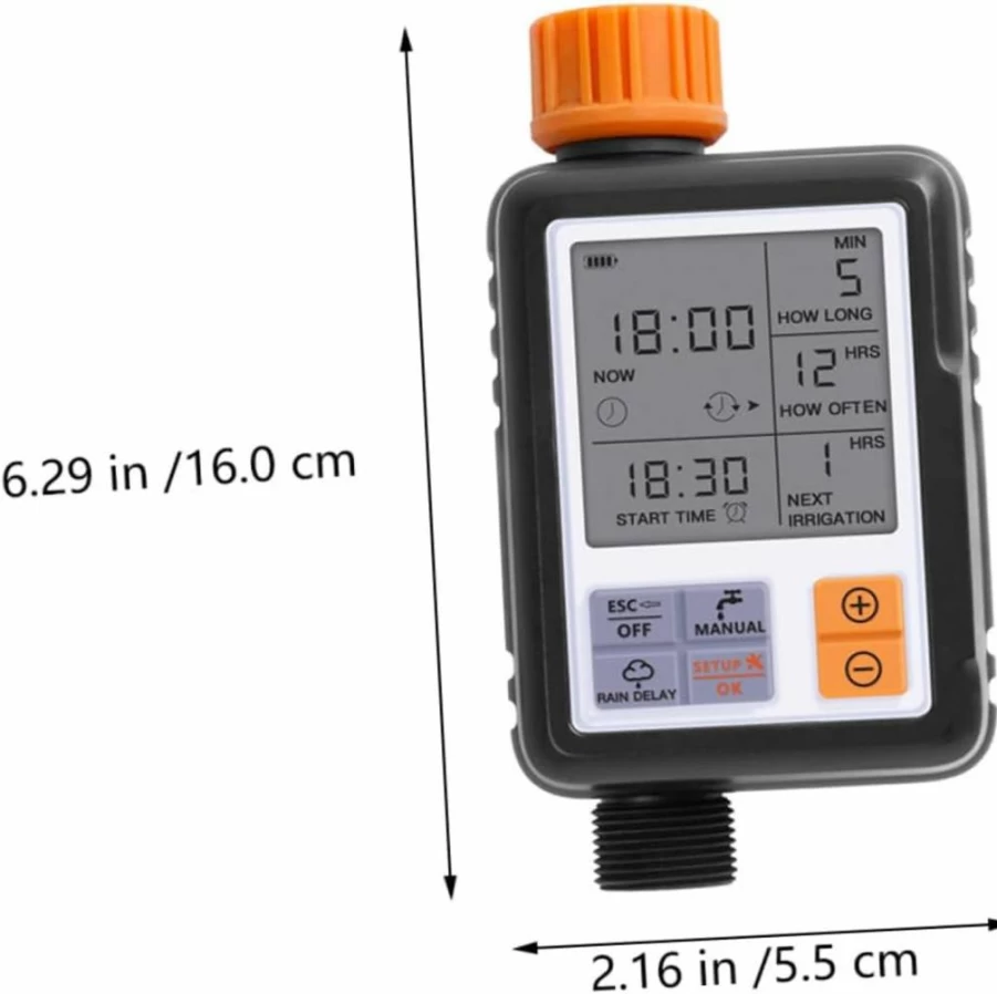 Levemolo Smart Garden Irrigation Timer with Large LCD Display - Automatic Watering System for Lawns, Flowers, and Plants