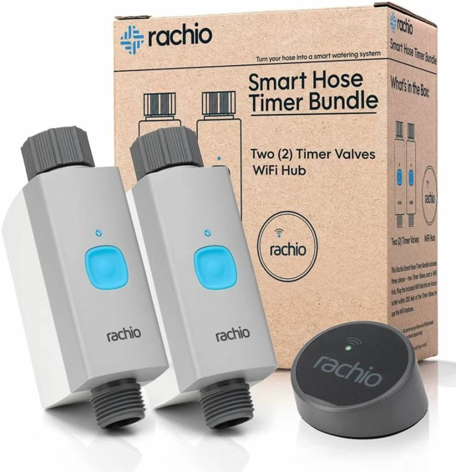 Rachio Smart Hose Timer with WiFi Hub – Automatic Outdoor Watering System for Lawn, Garden & Yard, Easy Faucet Installation, Sprinkler Schedule Control