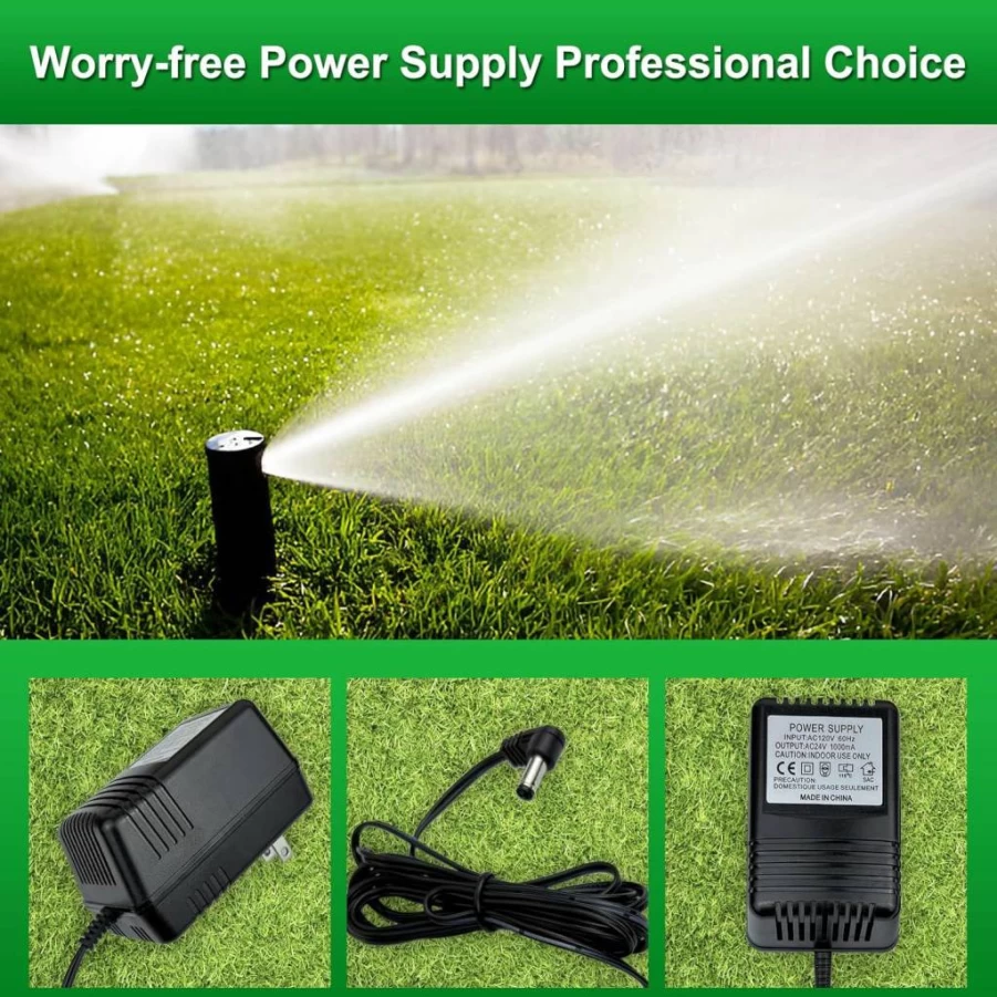 ANYINELEC 24V 1000mA AC Power Adapter for Rachio Smart Sprinkler Controller, Compatible with ILA48-241000 HL-EI480800 JT-917 MKA-482401000, Indoor Irrigation System Power Supply