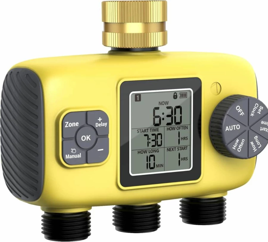Insoma Smart WiFi Sprinkler Timer 1-Zone Outdoor Hose Controller, Automatic Irrigation System for Lawn Garden & Yard, Brass Inlet Plastic Outlet