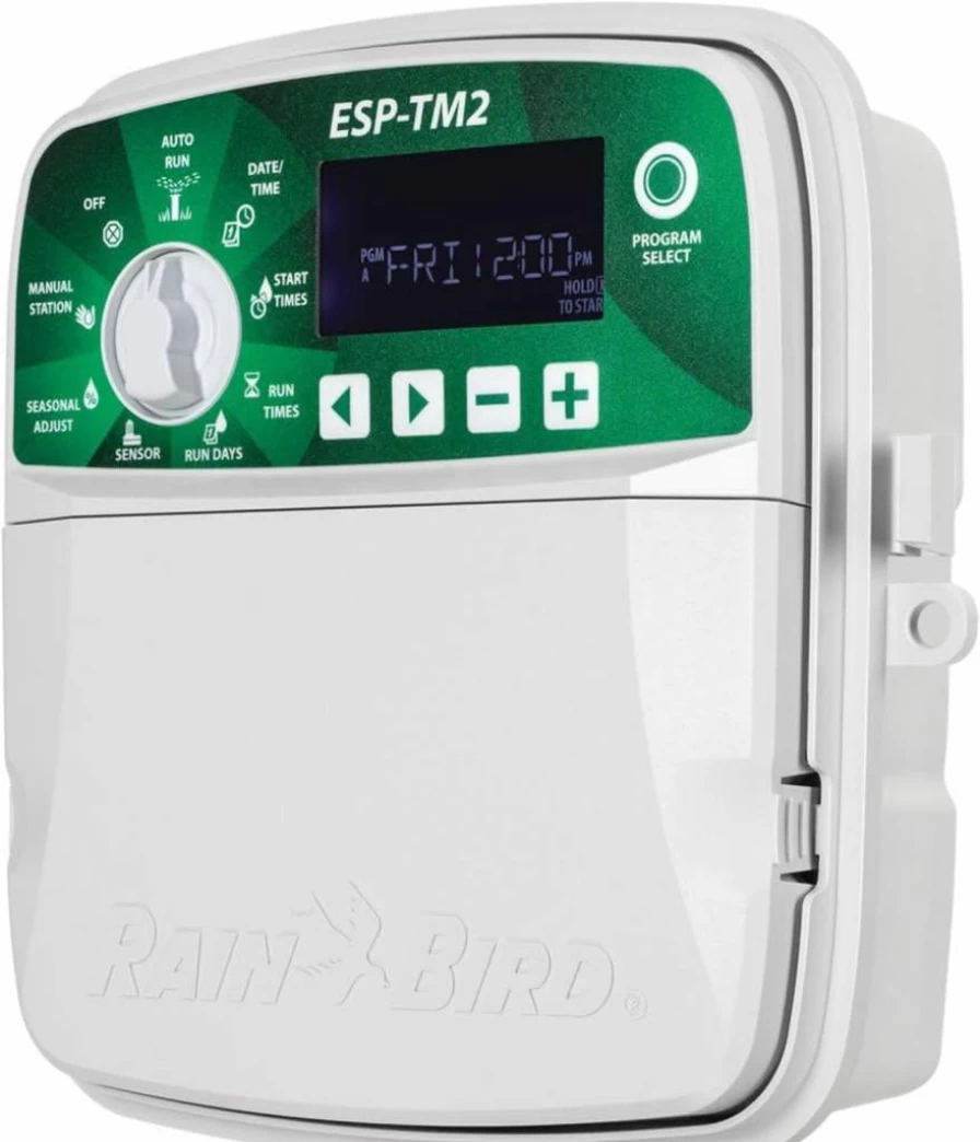 Rain Bird TM2-6 Indoor/Outdoor Irrigation Controller - 6-Station Water Timer for Lawn & Garden